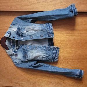 WallFlower Distressed Denim Jean Jacket XS